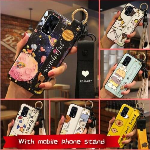 Original Durable Phone Case For OPPO Realme X7 Pro Wristband Fashion Design Lanyard Phone Holder