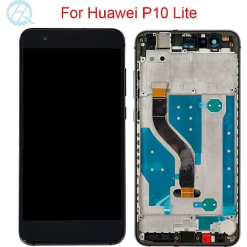 Original 5.2" LCD For Huawei P10 Lite LCD With Frame Touch Screen Assembly For Huawei P10 Lite WAS-LX1 Display Screen