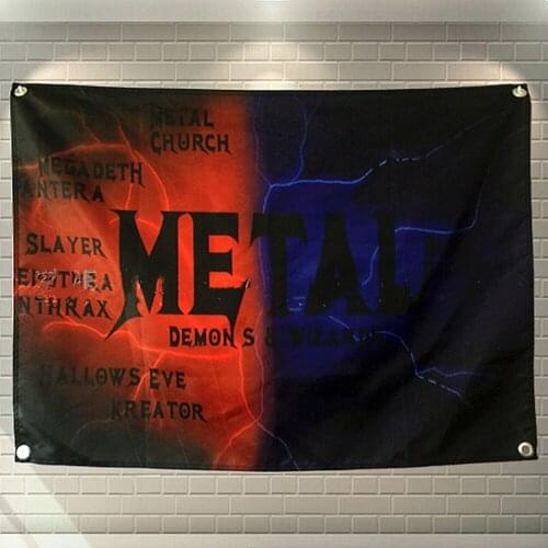 Rock Band Hip Hop Heavy Metal Regga Poster Vintage Flag Banner Canvas Painting Hanging Cloth Party music festival Decor Gift B2