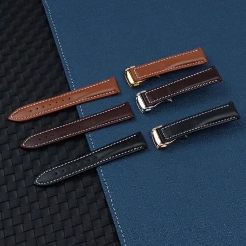 20mm Genuine Cow Leather Watch Band For Omega Strap Seamaster 300 DE VILLE AT150 AQUA TERRA 150 Watchband Deployment Buckle Tool