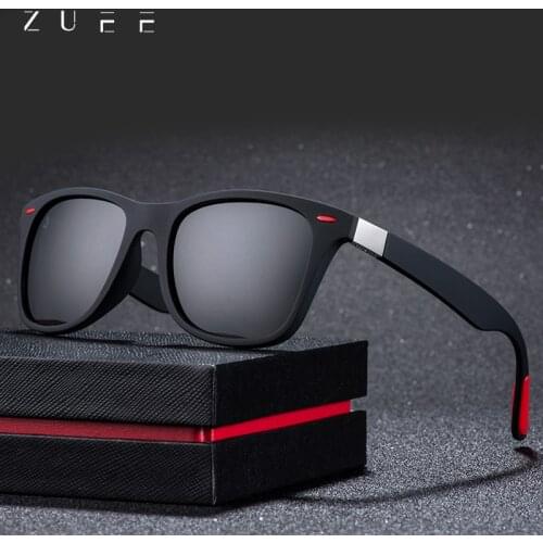 ZUEE Brand Design Polarized Sunglasses Men Women Driver Shades Male Vintage Sun Glasses Men Spuare Mirror Summer UV400 Oculos