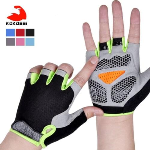 KoKossi Cycling Half Finger Gloves Breathable Anti-shock Sports Fitness Gloves Dumbbell Horizontal Bar Training gloves