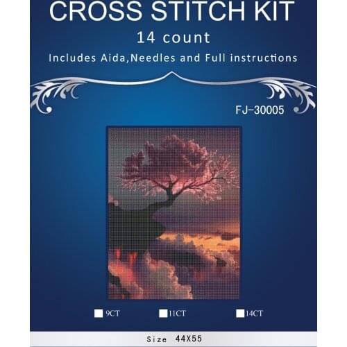 Top Quality Lovely Hot Sell Counted Cross Stitch Kit Old World Holiday Ornaments Similar DMC FJ-30005 sundow tree