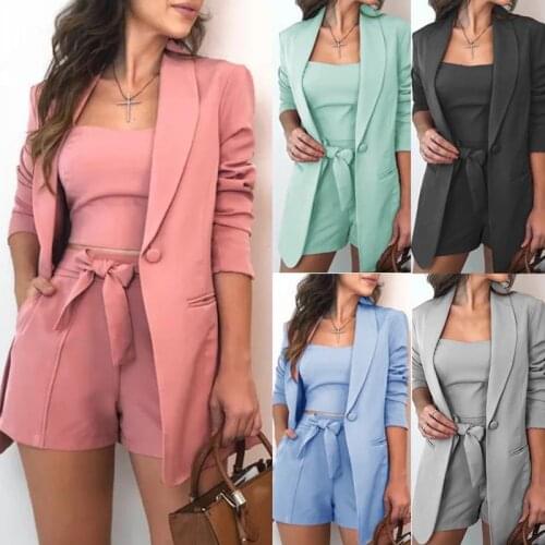 GAOKE Fashion Women Blazer Jackets Suit Female Maroon Retro Blazer Set Office Ladies Blazer Coats Elegant Streetwear Outfits