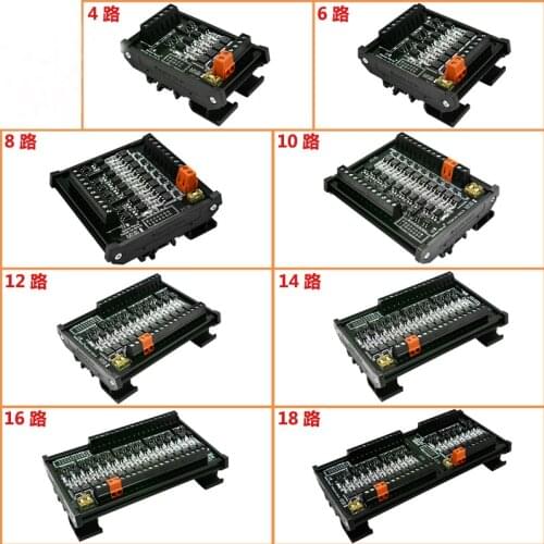 1PCS 4-32 Channels 3A DC transistor amplifier board Output PLC load IO port MCU optocoupler isolation solenoid valve PNP NPN