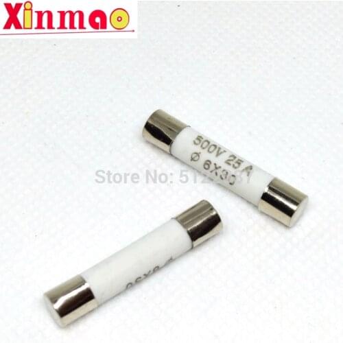 10Pcs 6*30 Fast blow Ceramic Fuse 6x30mm Fuse 500V 0.5A 1A 2A 3A 4A 5A 6A 8A 10A 13A 15A 16A 20A 25A 30A RO58