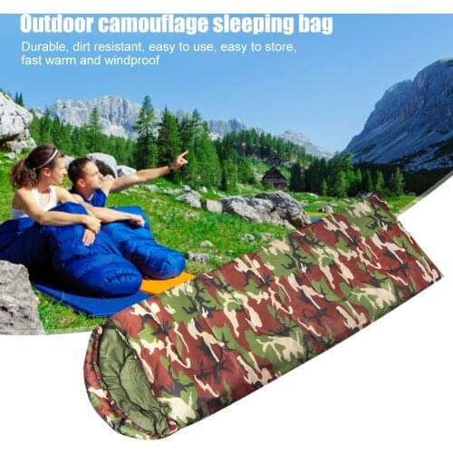 1000g Ultralight Thick Camouflage Cotton Sleeping Bag Envelope Type Camping Sleeping Bag Cotton Sleeping Bag