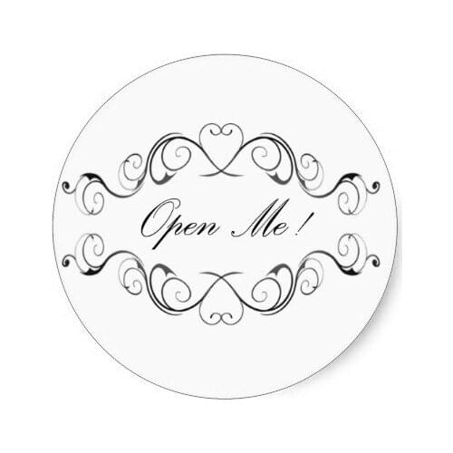 3.8cm Alice in wonderland Open Me ! sticker