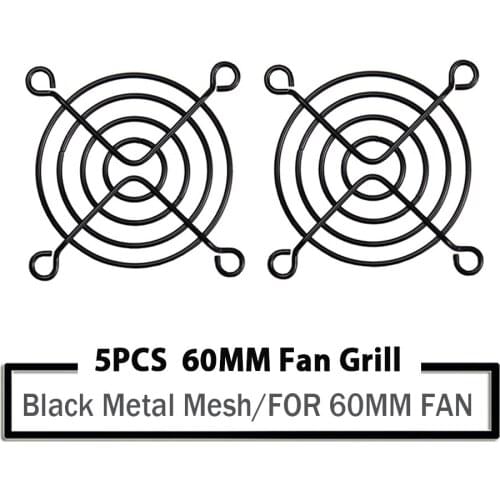 500 Pieces 60mm 6cm 60x60mm Black Metal Wire Finger Guard For CPU Fan DC Fan Grill Guard Protector Nickel Plated
