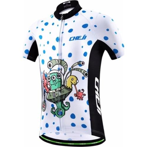 Amur Leopard Kids Cycling Jersey Short Sleeve Summer Children Bicycle Clothing Ropa Ciclismo Quick-dry Carton Print Camouflage