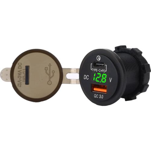 Fast USB PD Type C PD Car Charger with USB Power Delivery 2.0 & Quick Charge 3.0 QC3.0 QC 3.0 for Car Boat Marine Rv Mobile
