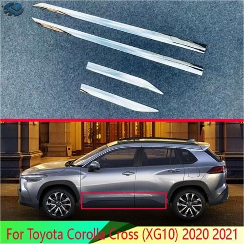 For Toyota Corolla Cross (XG10) 2020 2021 Car Accessories ABS Chrome Side Door Body Molding Moulding Trim