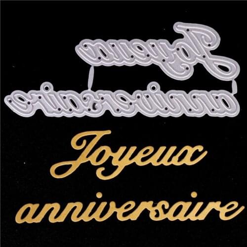 French word Metal Cutting Dies for Diy Scrapbooking Die Cut New 2018 Paper Card Making Craft Embossing Photo Happy Birthday