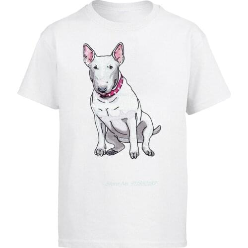 Funny Bull Terrier Dog Fashion Print T-shirt Summer Hot Sell Mens T Shirt Male Short Sleeve O-neck Shirts Unisex Tees