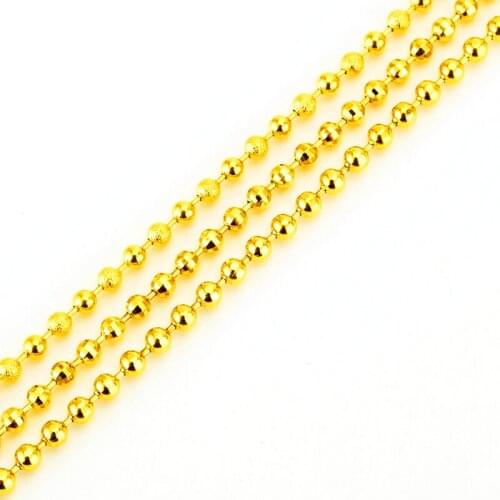 JHplated 45CM Gold Color African Eritrea Necklace/Dubai/Arab Indian Chain Necklace Ethiopian Chain Necklaces for Women/ Men gift