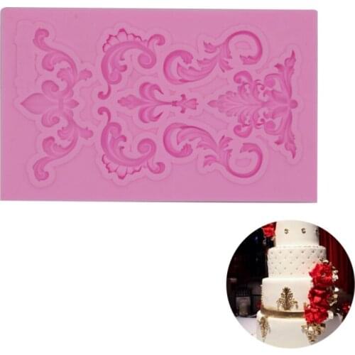 Pastry Tools 1PC Silicone Soap Mold Retro Border Fondant Cake Chocolate Mold Kitchen Accessories Cooking Cake Decorating Tools