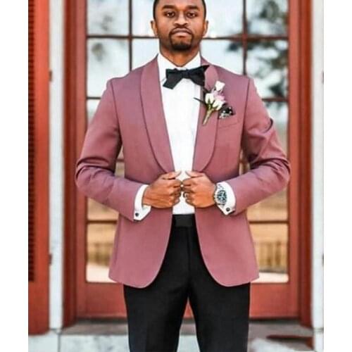 Handsome Groomsmen Shawl Lapel Groom Tuxedos Mens Wedding Dress Man Jacket Blazer Prom Dinner (Jacket+Pants+Tie) K89