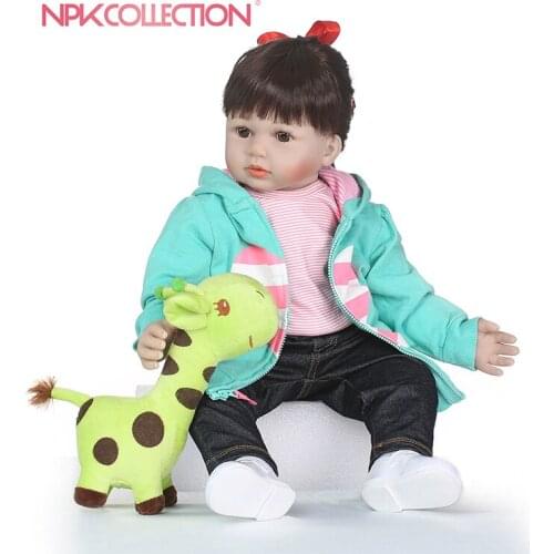 NPKCOLLECTION 58cm Silicone Reborn Boneca Realista Fashion Dolls For Princess Children Birthday Gift Toys Bebes Reborn Dolls