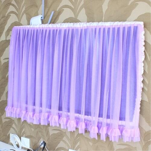 Gauze curtain TV cover Beauty yarn thickening screen frame set with elastic dustproof perpetual calendar circle