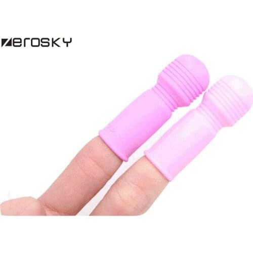 Zerosky Mini Finger Vibrator Massager For Women G Spot Finger Vibrator Clitoris Stimulator Sex Toys Ship In Random Color