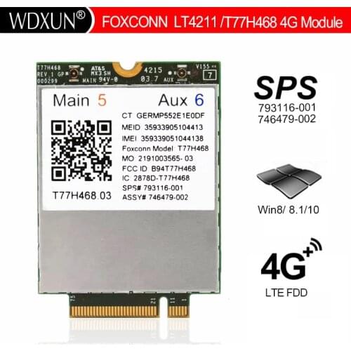 4G Module LT4211 T77H468 GOBI5000 LTE/EV-DO/HSPA+WWAN Card SPS:793116-001 for HP Elitebook 740 750 820 840 850 G2/810 G3