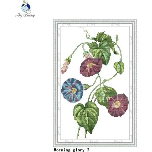 Joy Sunday morning glory(2) pattern printed cross stitch 14ct 11ct Chinese cross stitch kit needlework embroidery kit DIY crafts