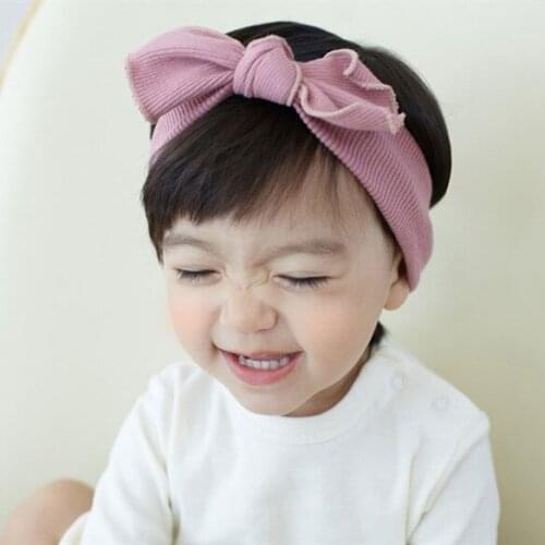 2017 New Wholesale Kids Bowknot Headwrap Bows Headband Ear Warmer Hair Muffs Band Baby Headband Hairbands