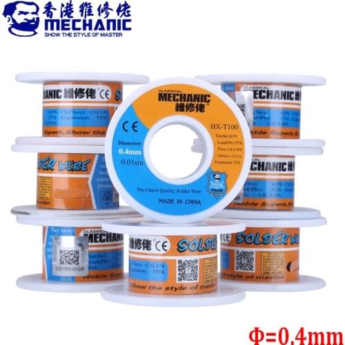 MECHANIC Soldering Tin Wire 0.4mm 55g Rosin Core FLUX 1.0-3.0% BGA Welding Tin Solder Wire