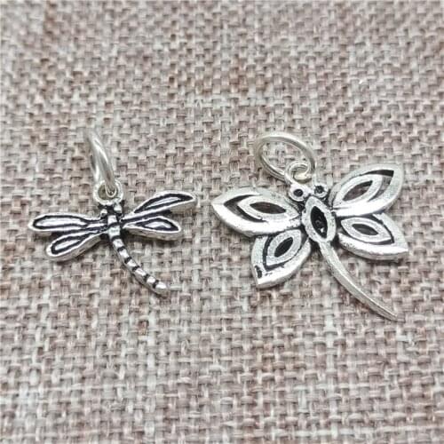 925 Sterling Silver Butterfly Dragonfly Charms for Bracelet Necklace