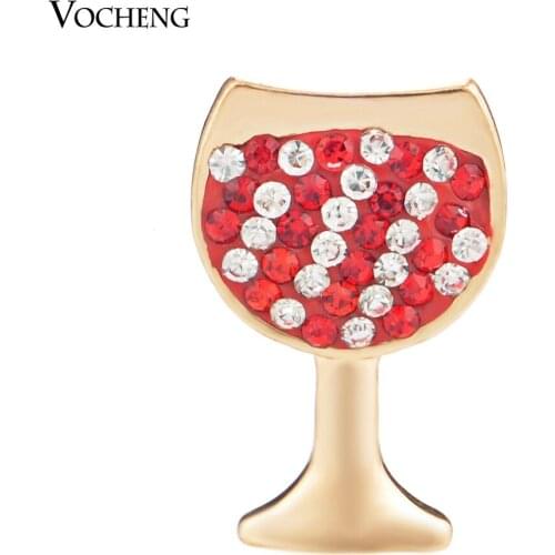 Vocheng Snap Charms 18mm Wineglass Style Christmas Crystal Charms Jewelry Vn-866