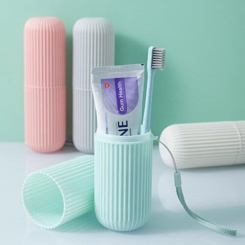 Portable Toothpaste Toothbrush Holder Case Non-Slip Strip Germproof Storage Organizer Box Plastic Couple Bathroom Accessories