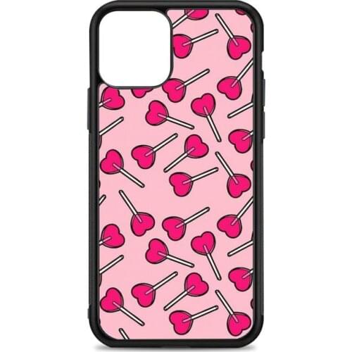 Lollipop pink Phone Case for iPhone 12 mini 11 pro XS Max X XR 6 7 8 plus SE20 High quality TPU silicon and Hard plastic cover