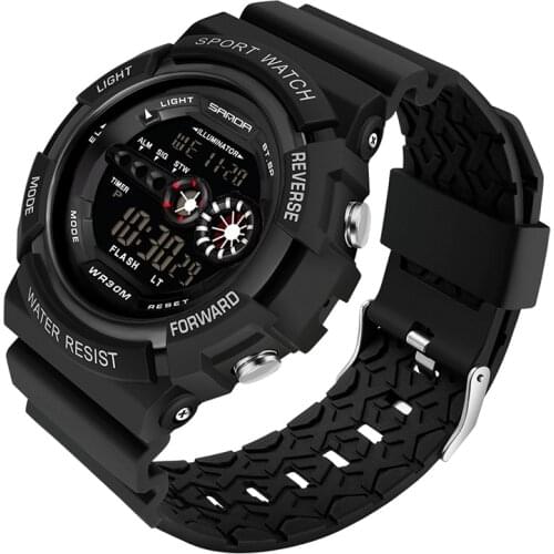 SANDA Japan movement Digital Men Sports Watches Chrono Calendar Waterproof Male WristWatch Electronic Clock Relojes Para hombre