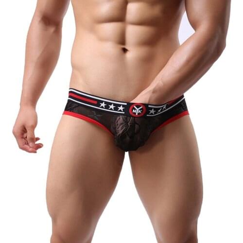 Good price high quality sexy male costumes porn underpants sleepwear hot sexy panties with open crotch, gay man lingerie