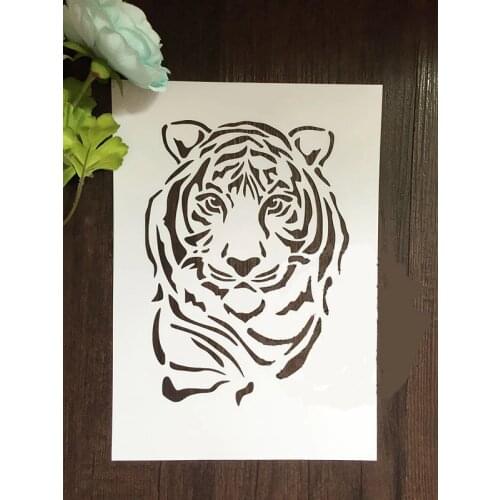 Tiger Scrapbooking tool card DIY album masking spray painted template drawing stencils laser cut template KW7072204