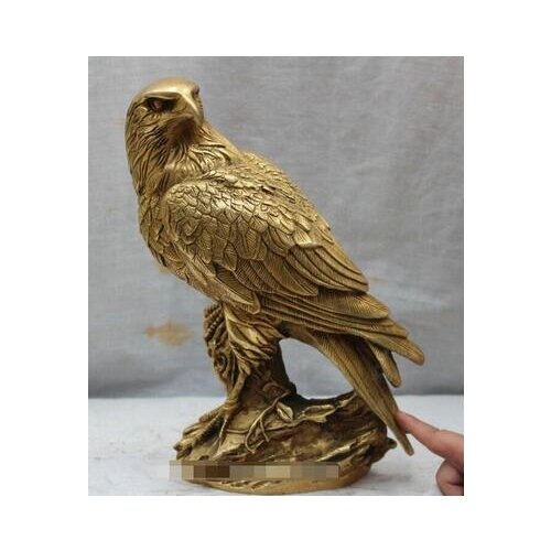 FREE SHIPPING [Nice Discount ] 7.5 Folk Copper Bronze Fengshui Lucky Wealth Zodiac Snake Cobra Statue or Eagle Hawk Statue