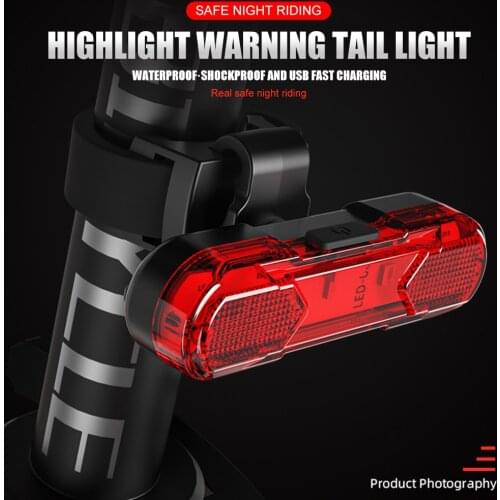 USB Rechargeable LED Bike Light Waterproof Bicycle Seatpost Rear Tail Light Seatpost Rear Tail Safety Warning Light Cycling
