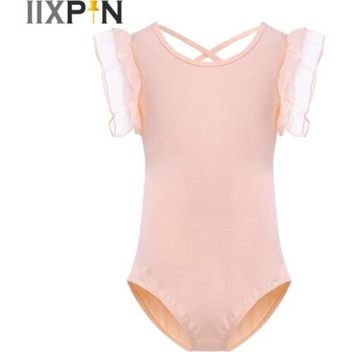 IIXPIN Girls Gymnastics Leotard Ruffled Sleeves Ballet Dance leotards for girls ballerina gymnastiek turnpakje toddler leotard