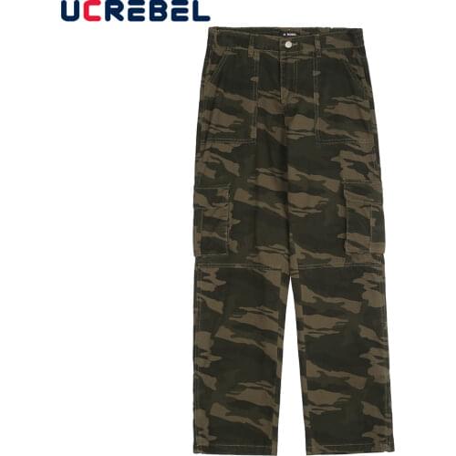 UCREBEL Mens Camouflage Jeans