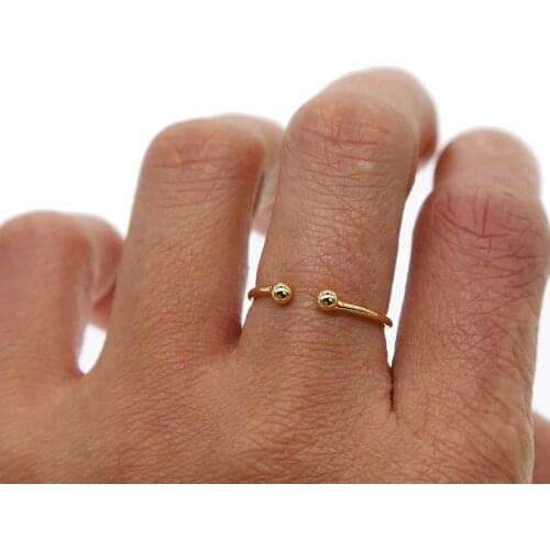 High quality brass Fashion Jewelry Adjustable Gold-color Stacking midi Finger Knuckle Open rings for women