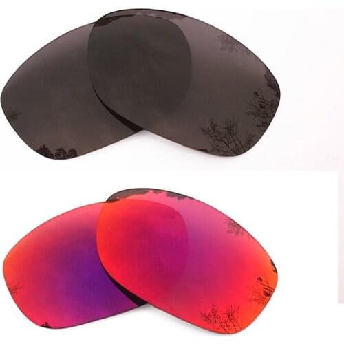 Black & Midnight Sun Mirrored Polarized Replacement Lenses for Pit Bull Frame 100% UVA & UVB