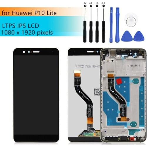 For Huawei P10 Lite LCD Display Touch Screen Panel with Frame Digitizer Assembly for Huawei P10Lite Repair Spare Parts