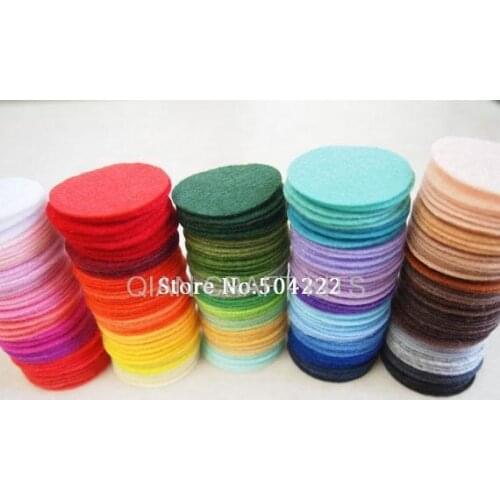 2000pcs 2.5cm Felt Pack Felt Circles - multiple Colors wholesale free shipping-BY0078