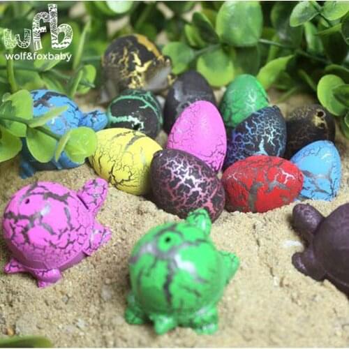 6pcs/pack 6 colorful cracks turtle egg hatching Expansion water bubble creative novelty toys children gifts kid toy 2015 hotsale