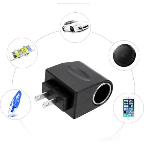 AC 220V To DC 12V EU US Plug Auto Accessories Black Car Cigarette Lighter Adapter Converter