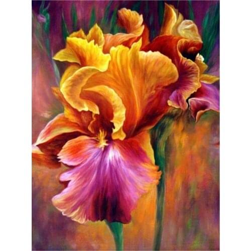 Flowers DIY 11CT Cross Stitch Embroidery Kits Needlework Craft Set Cotton Thread Printed Canvas Home Decoration Design