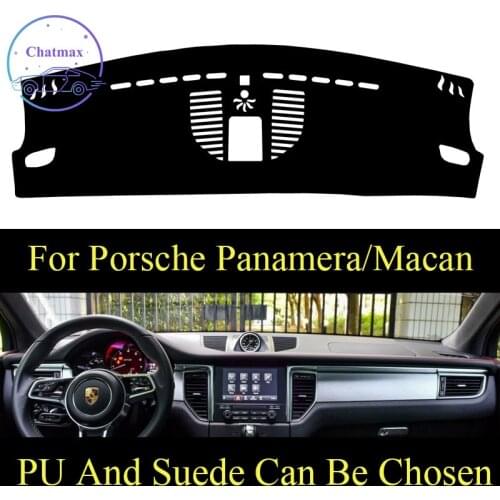 Customize For Porsche Macan 14-20/Panamera Dashboard Console Cover PU Leather Suede Protector Sunshield Pad