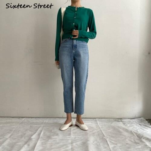 Boyfriend Jeans Women High Waisted Pants Y2K Aesthetic Style Vintage Fashion Denim Trousers Female Button Zipper Streetwear 2021
