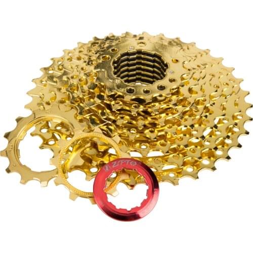 MTB Mountain Bike Bicycle Parts 9S 36T 27 s Speed Gold Golden Freewheel Cassette 11-36T for Shimano M370 M430 M4000 M590 M3000