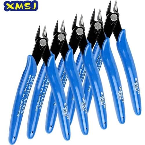 Electrical Wire Cable Cutters Cutting Side Snips Flush Pliers Nipper Anti-slip Rubber Mini Diagonal Pliers Hand Tools